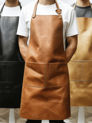 Tri-Tone Leather Cooking Apron