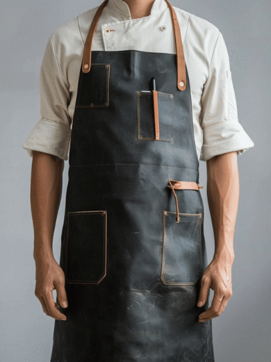 Men's BBQ Savior Leather Grilling Apron