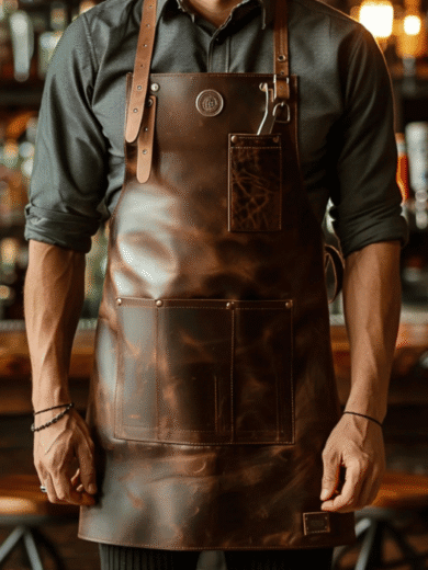 Premium Leather Bartender Apron