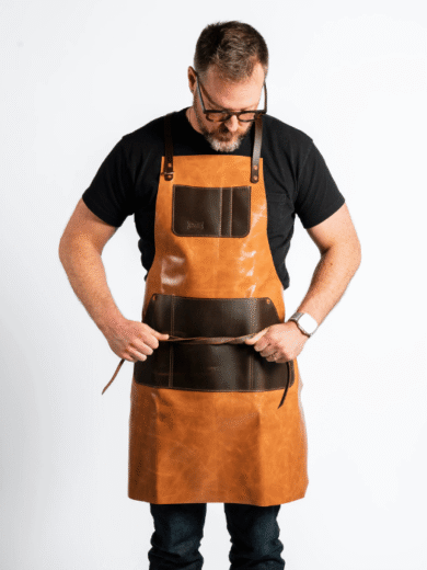 Premium Dual-Tone Leather Work Apron